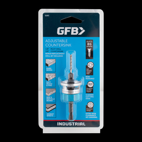 GFB Adjustable Countersink with Depth Gauge (Suits 8G Screws)