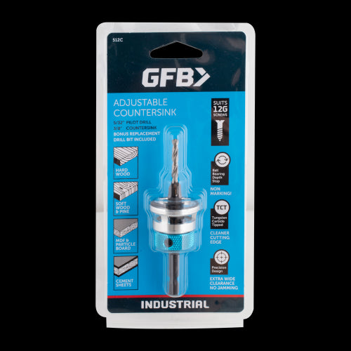 GFB Adjustable Countersink with Depth Gauge (Suits 12G Screws)
