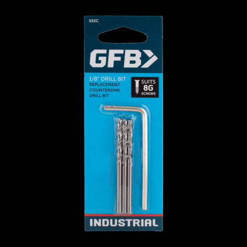 GFB Replacement Pilot Drills (Suits 8G Screws) - 3 Pack