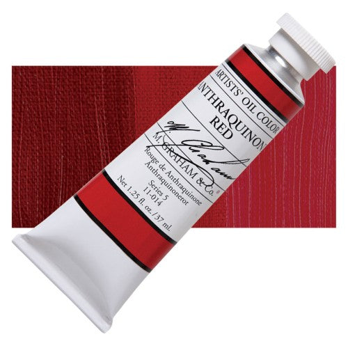 M Graham 37ml Artists' Oil Paints ANTHRAQUINONE RED