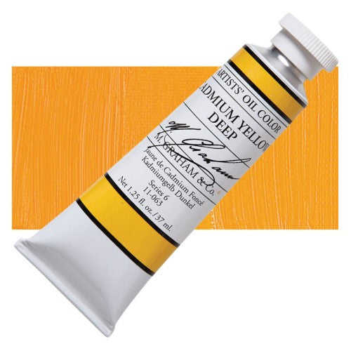 M Graham 37ml Artists' Oil Paints CADMIUM YELLOW DEEP