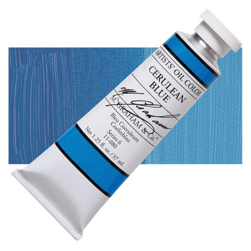 M Graham 37ml Artists' Oil Paints CERULEAN BLUE