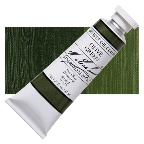 M Graham 37ml Artists' Oil Paints OLIVE GREEN