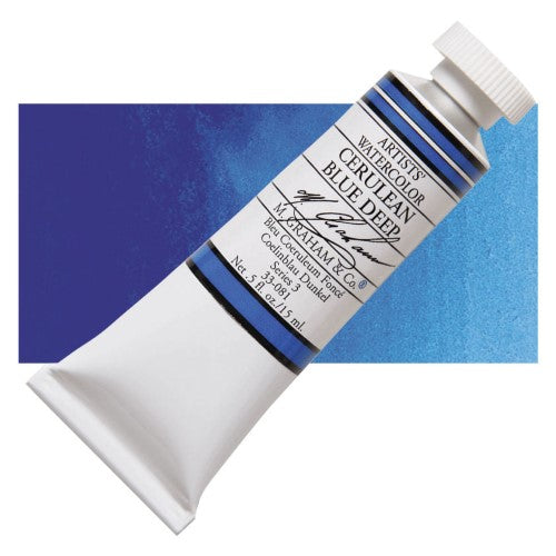 M Graham 15ml Artists' Watercolour Paints CERULEAN BLUE DEEP