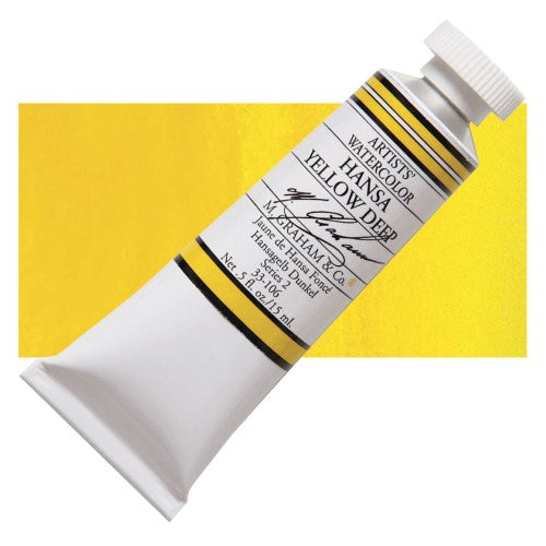 M Graham 15ml Artists' Watercolour Paints HANSA YELLOW DEEP