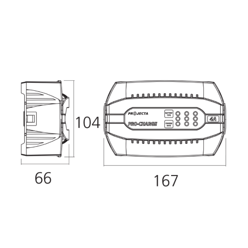 Battery Charger 12V 6 Stage 1-4 AMP - Projecta