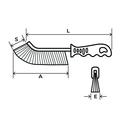 PG PROFESSIONAL Hand Brush (Brass Plated Steel)