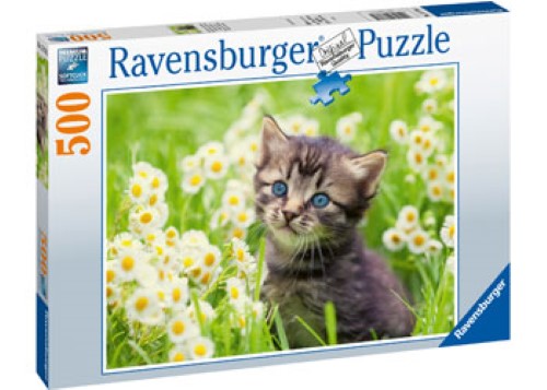 Puzzle - Ravensburger- Kitten in the Meadow 500p