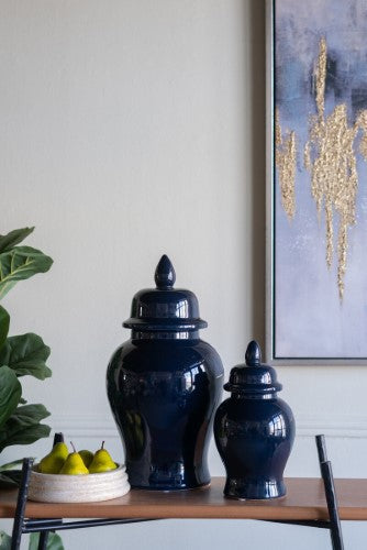 Decorative - Blue Ginger Jar - 16 x 31cm