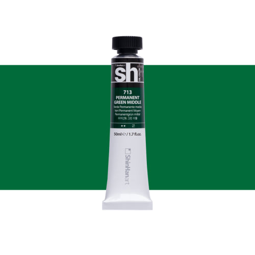 ShinHan SH 50ml Oil Colour Paints PERMANENT GREEN MIDDLE
