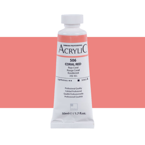 ShinHan Professional 50ml Acrylic Paints CORAL RED