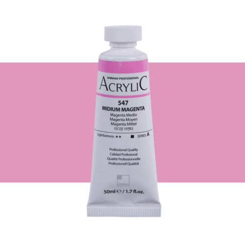 ShinHan Professional 50ml Acrylic Paints MEDIUM MAGENTA
