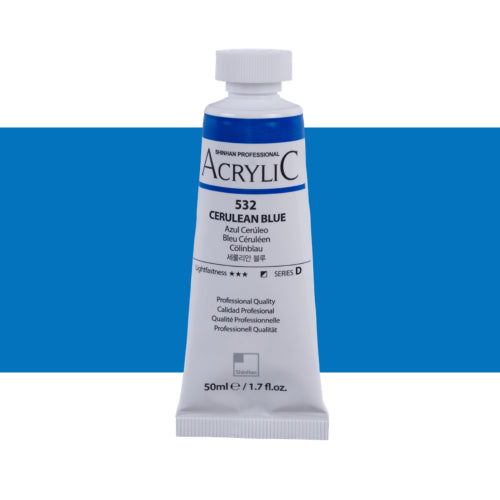 ShinHan Professional 50ml Acrylic Paints CERULEAN BLUE