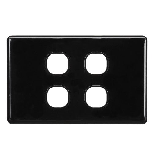 4 GANG BLANK SWITCH BLACK
