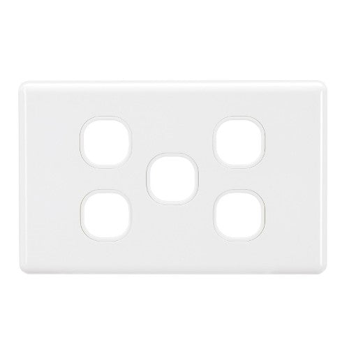 5 GANG BLANK SWITCH WHITE
