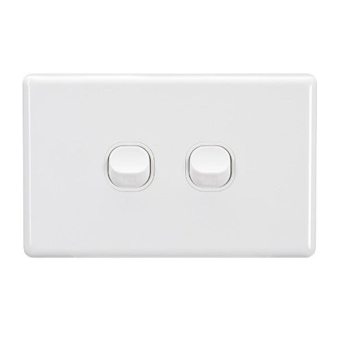 2 GANG COMPLETE SWITCH WHITE