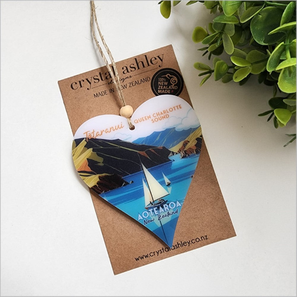 Hanging Ornament - Printed Heart 23 (QC Sound 1)