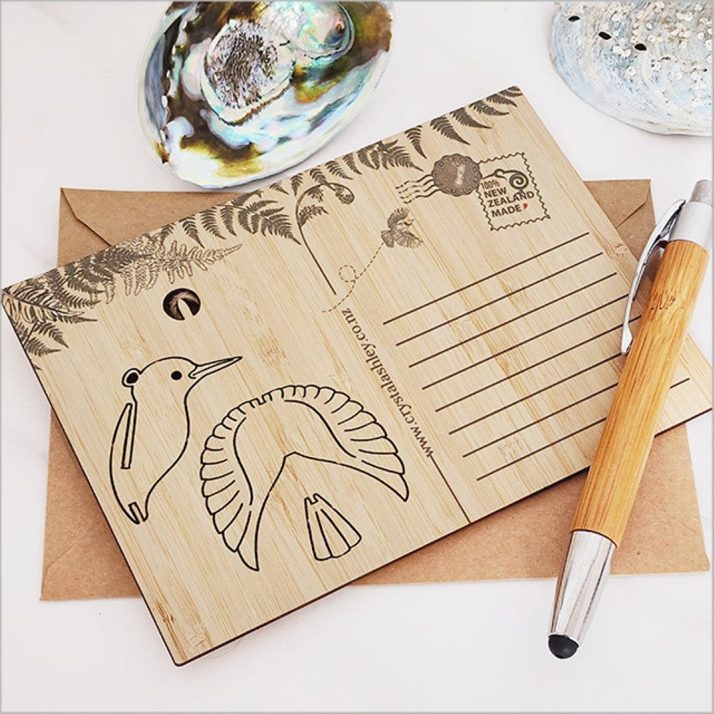 Bamboo Postcard - Kingfisher 3D Ornament (15.6 x 11cm)