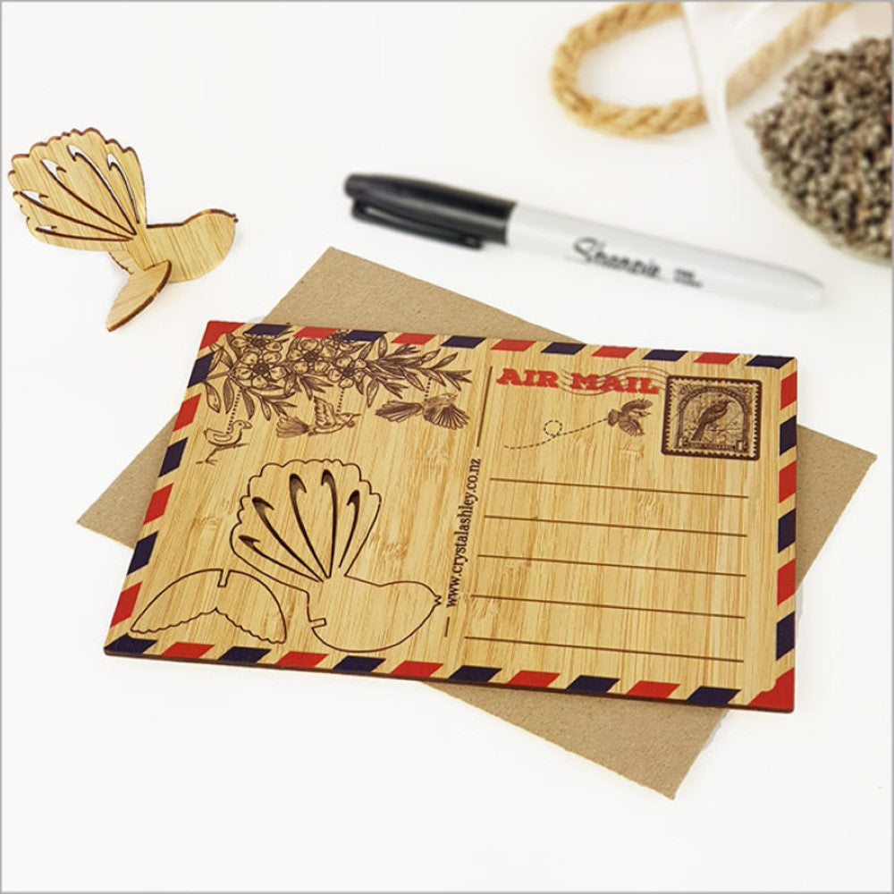 Bamboo Postcard - Fantail (15.6 x 11cm)