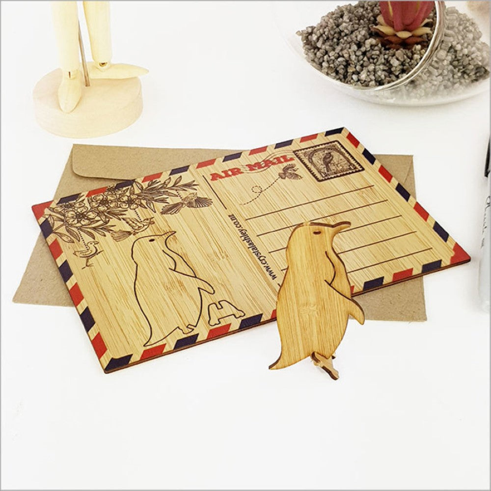 Bamboo Postcard - Penguin (15.6 x 11cm)