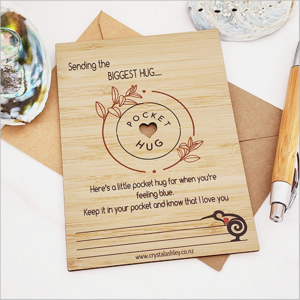 Vertical Bamboo Postcard - Pocket Hug (15.6 x 11cm)