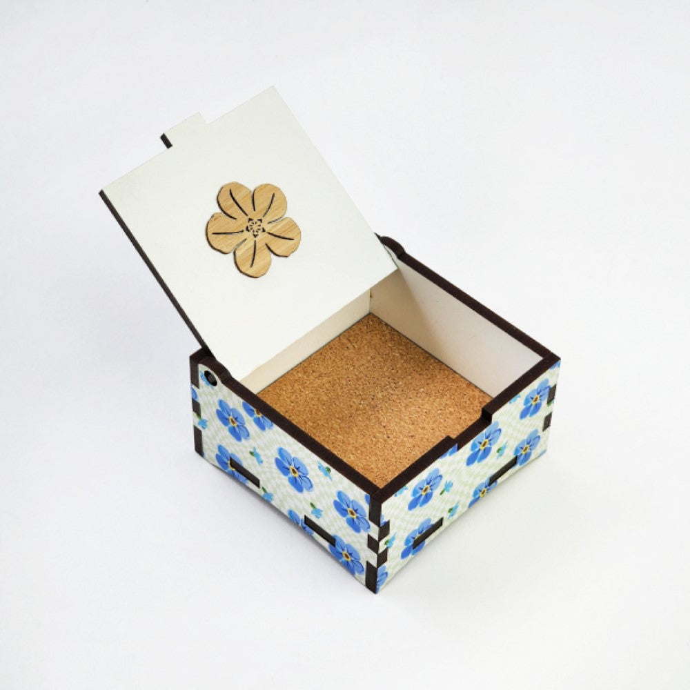 Trinket Box - Forget Me Not (8 x 8 x 4cm)