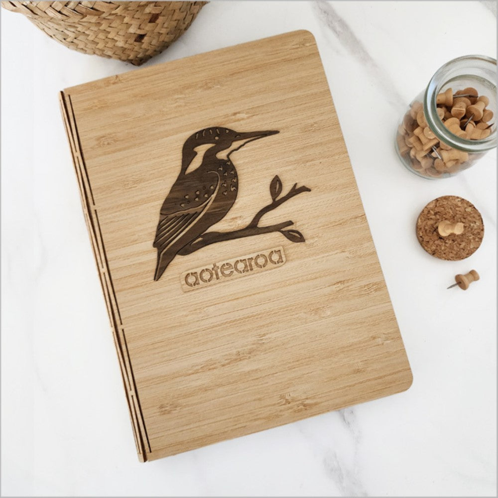 Bamboo Journal - Kingfisher River Rimu Veneer (17.5 x 23cm)