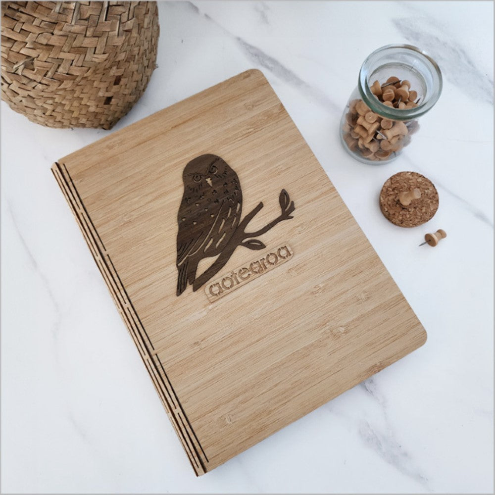 Bamboo Journa - Ruru River Rimu Veneer (17.5 x 23cm)