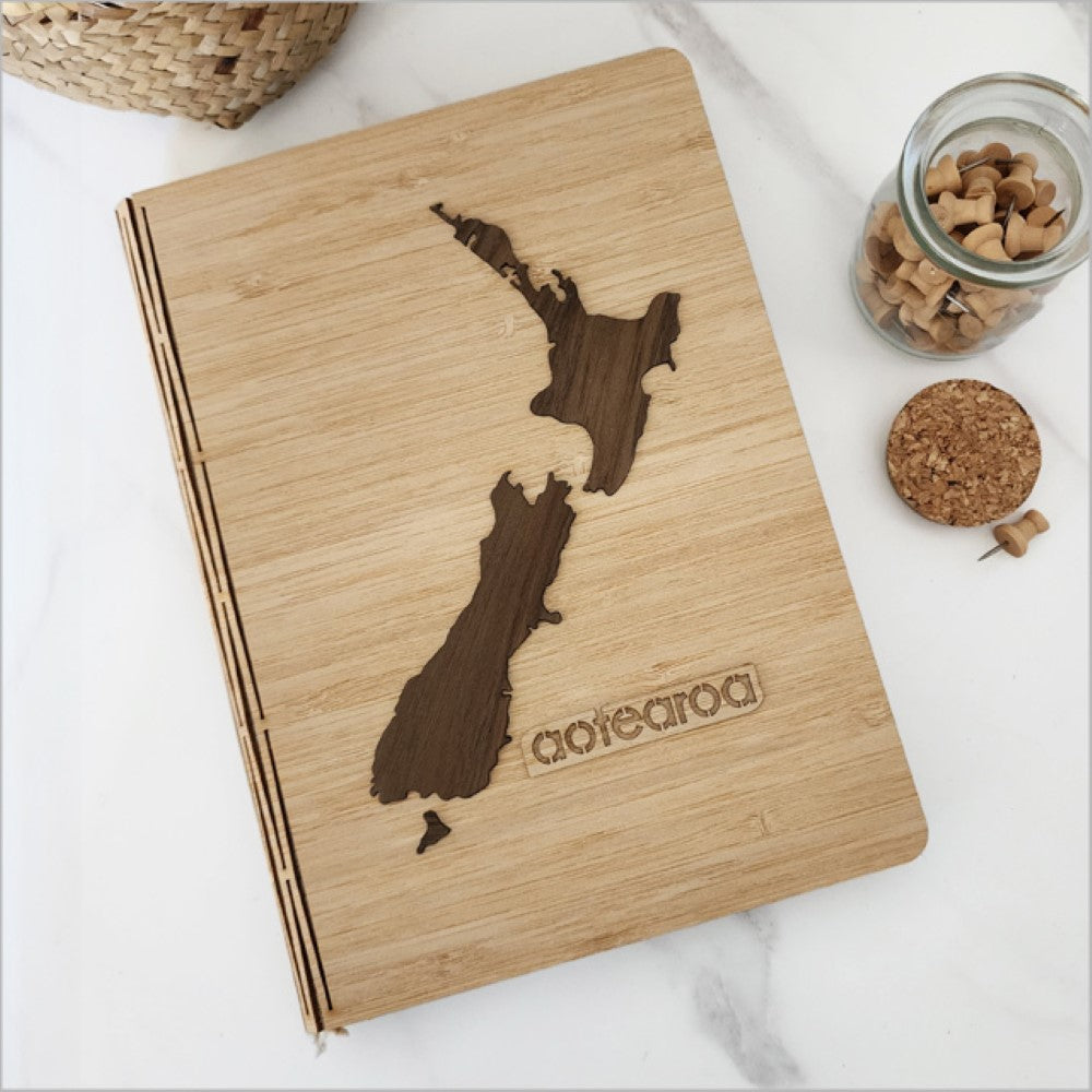 Bamboo Journal - Aotearoa NZ River Rimu Veneer (17.5 x 23cm)