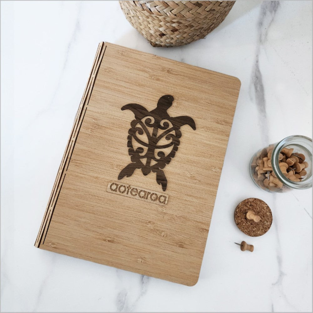 Bamboo Journal - Turtle River Rimu Veneer (17.5 x 23cm)