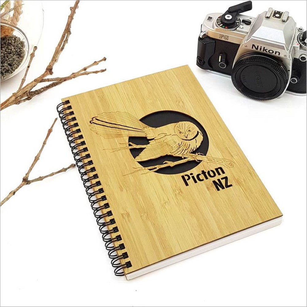 Small Bamboo Journal - Fantail + Picton ( 16 x 21cm)