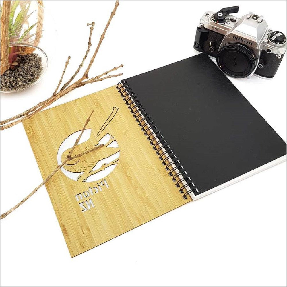 Small Bamboo Journal - Fantail + Picton ( 16 x 21cm)