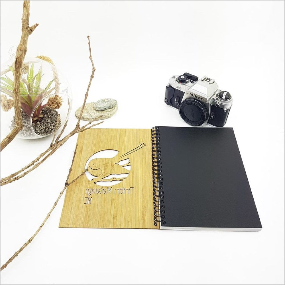 Small Journal Bamboo - Tiritiri Matangi Fantail (16 x 21cm)