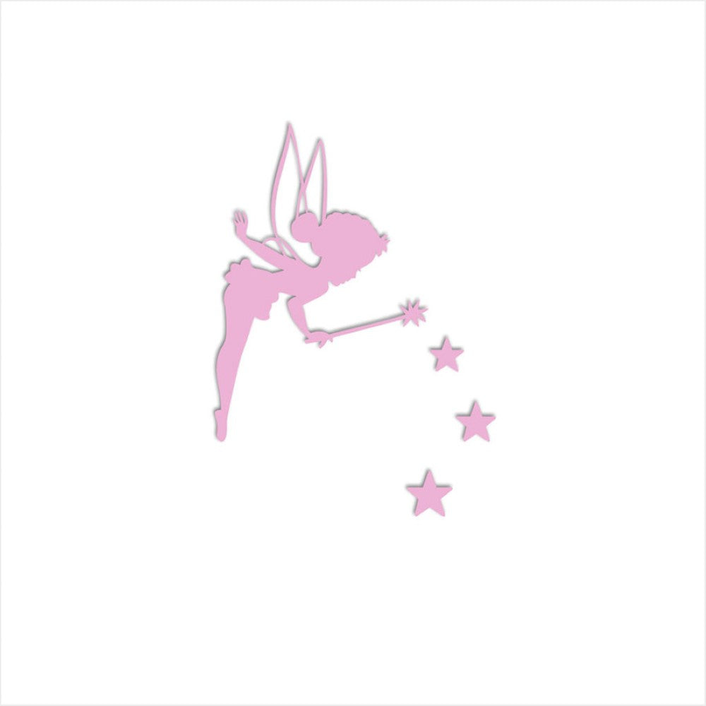 Wall Art - Tinkerbell 2 with Stars (Pink MDF)