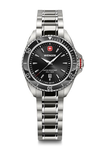 Watch - WENGER EXECUTIVE 34mm Black Dial SS Bracelet