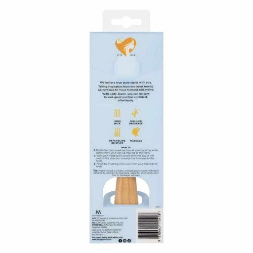 Paddle Brush - Lady Jayne Maple Wood Soothe & Detangle (Set of 3)