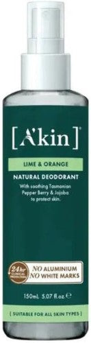 Spray Deodorant - A'kin Lime & Orange 150ml (6 Packs)