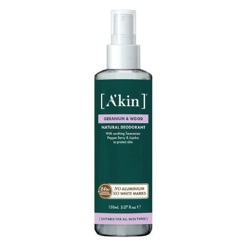 Spray Deodorant - A'kin Geranium & Wood 150ml (6 Packs)