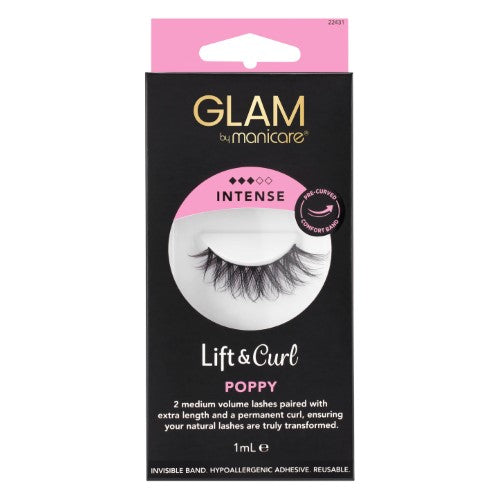 Lashes - Glam by Manicare Lift & Curl Poppy (3 Packs)