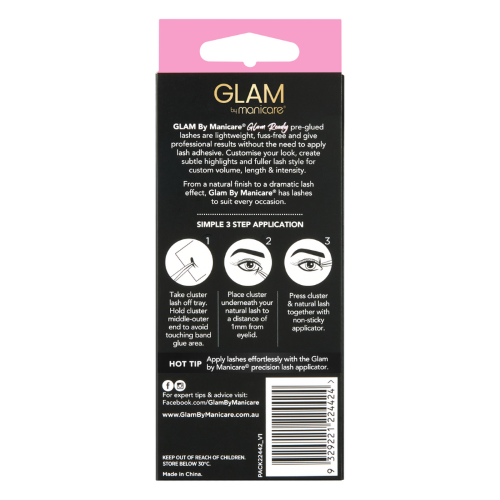 Lashes - Glam by Manicare Glam Ready Pre Glued Cluster Intense Connie (3 Packs)