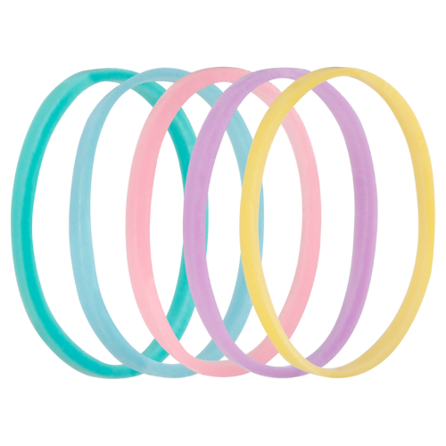 Snagless Elastics - Lady Jayne Small Elastomer Pastel 50 Pack (3 Packs)