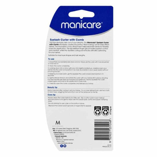 Eyelash Curler with Comb - Manicare (Set of 3)
