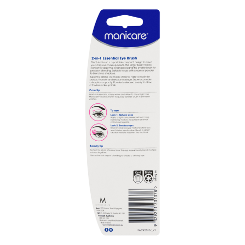 2 in 1 Essential Eye Brush - Manicare (Set of 6)