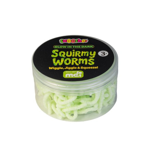 Sensory Toy - Glow in the Dark Squirmy Worms (Set of 12)