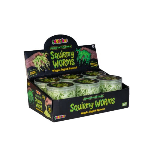 Sensory Toy - Glow in the Dark Squirmy Worms (Set of 12)