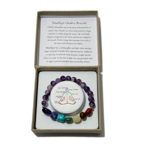 Chakra Bracelet - Tumblestones Amethyst