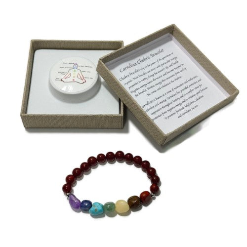 Chakra Bracelet - Tumblestones Carnelian