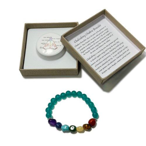 Chakra Bracelet - Tumblestones Chalcedony