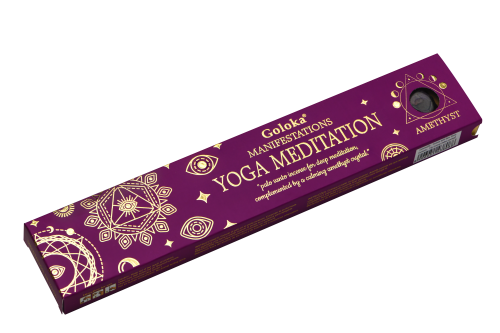 Incense - Goloka Yoga Meditation Palo Santo with Amethyst (12 Packs)