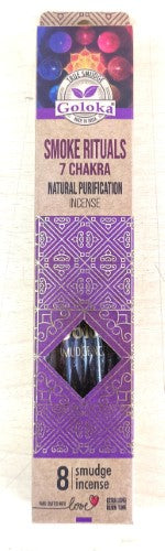 Smudge Incense - Goloka Smoke Rituals 7 Chakra (12 Packs)